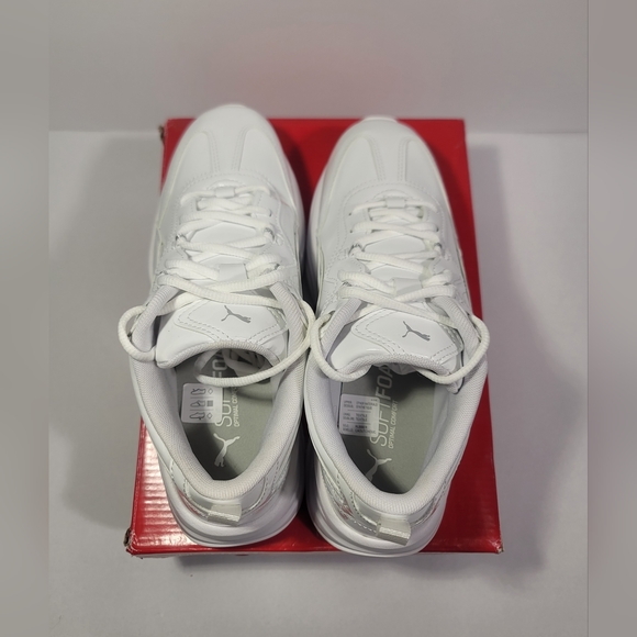 Puma Cilia P Core Low Top Lace Up Sneakers White Junior Size 6C - Picture 4 of 10